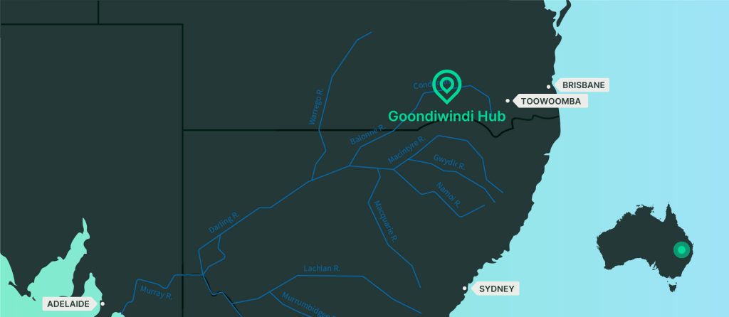 Goondiwindi hub region map